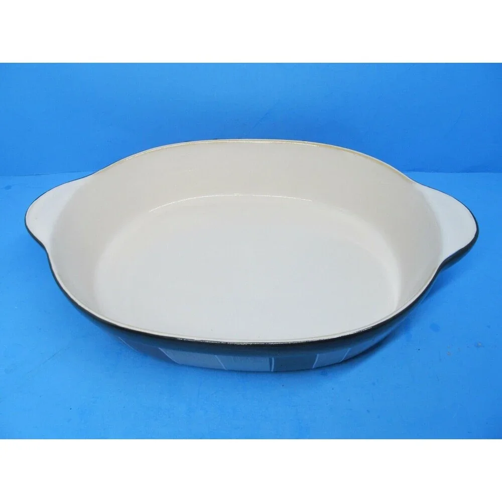 Tabletops Lifestyles Jentry  Handled Oval Baker Casserole Dish 15